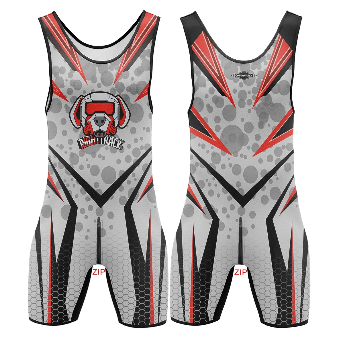 Dogs Play Singlet Bodysuit – 10 Colours | XS–5XL | Polyester