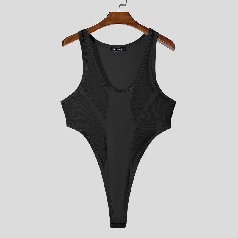 Mesh Bodysuit – Sheer See-Through Sleeveless Bodysuit | S–3XL