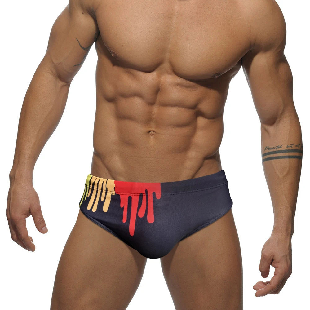 Splash Swimbrief – Black & Blue | M–2XL | Polyamide & Lycra