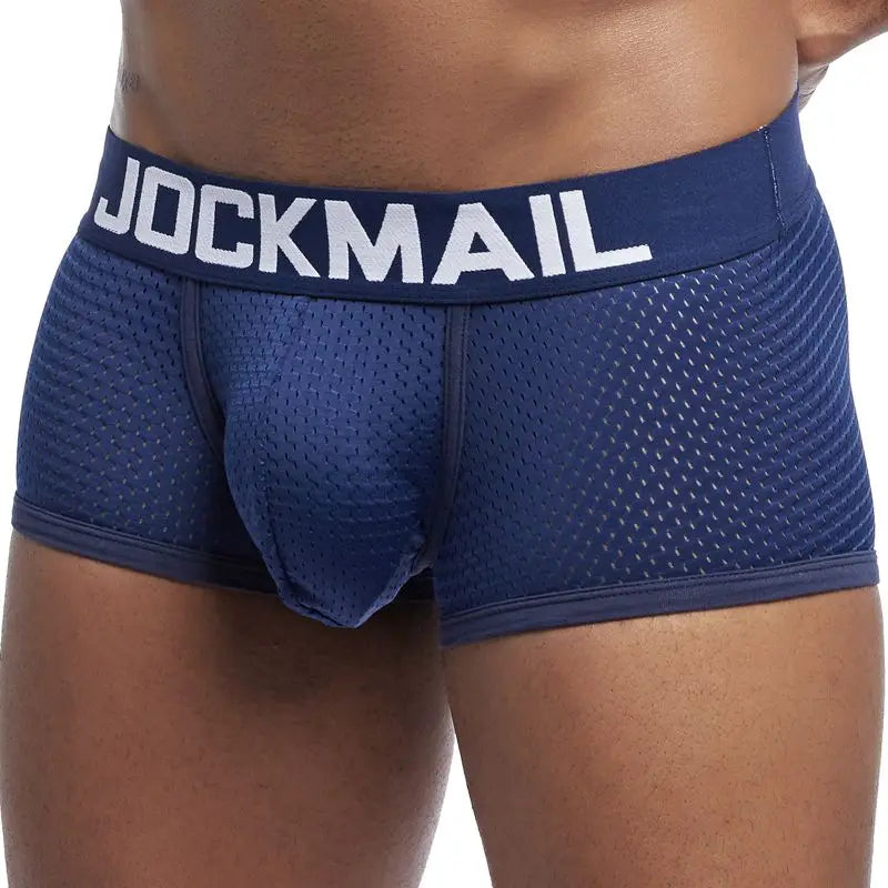 Mesh Boxer Short – Navy, Black & White | M–2XL | Nylon & Lycra