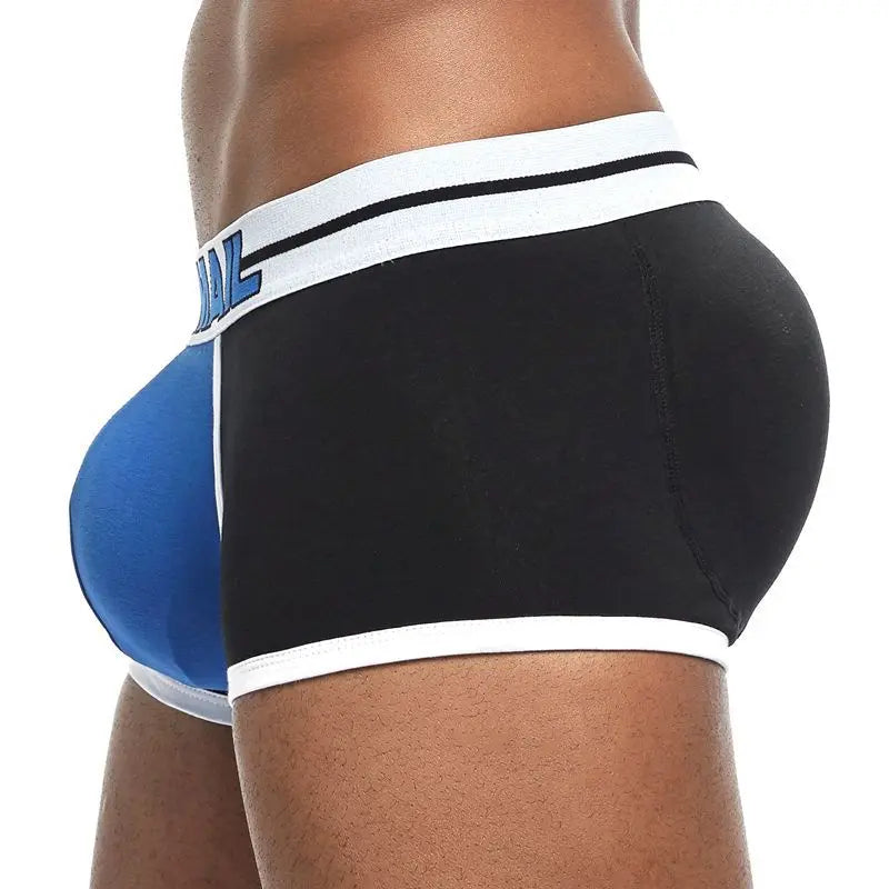 Push-Up Boxer Brief – Removable Sponge Cups | 5 Colours | M–2XL | Cotton