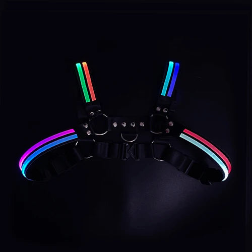 LED Light-Up Body Harness – 6 Colours | One Size | Nylon