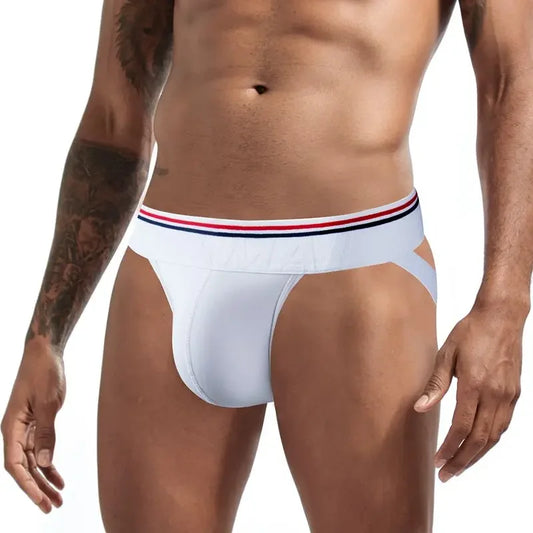 Cotton Jockstrap – Black & White | M–2XL | Cotton & Lycra