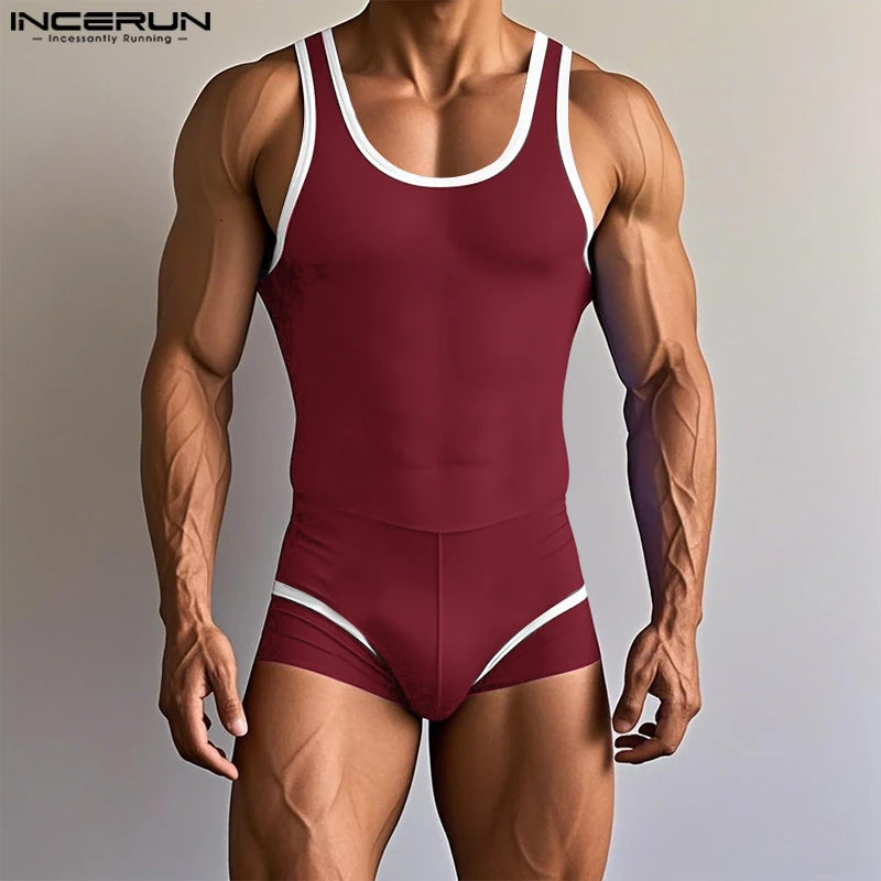 Incerun Bodysuit met Mooie Accenten