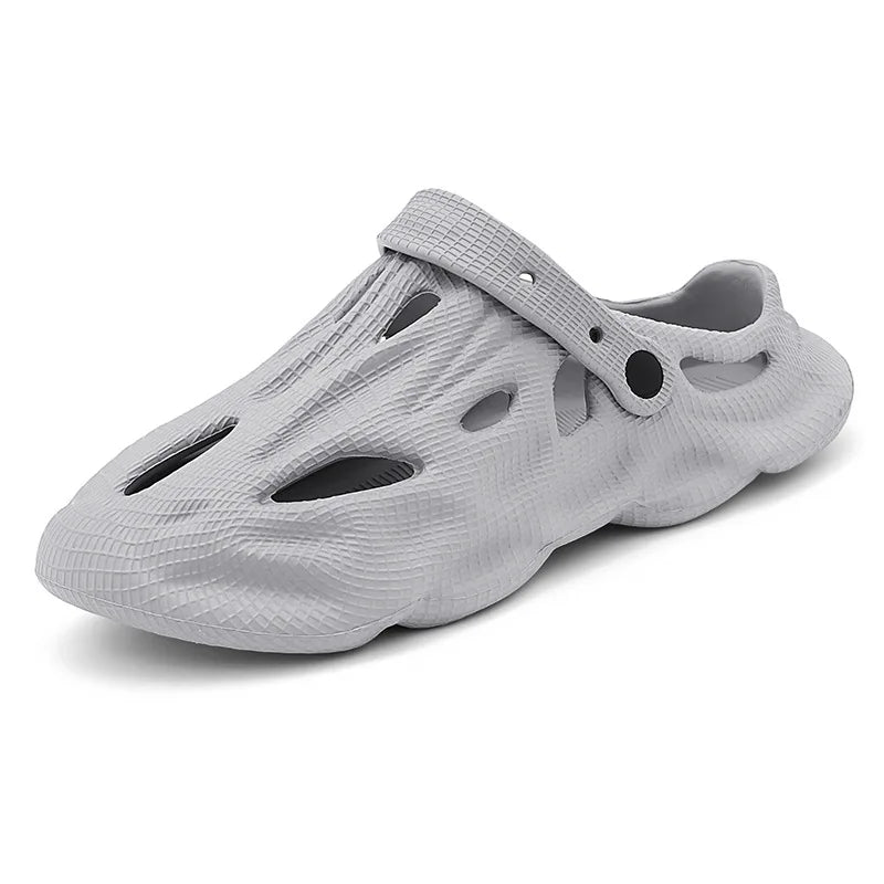 Hollow-Hole EVA Clog Sandals – Black, Khaki, Pink, Grey & White | EU 35–45