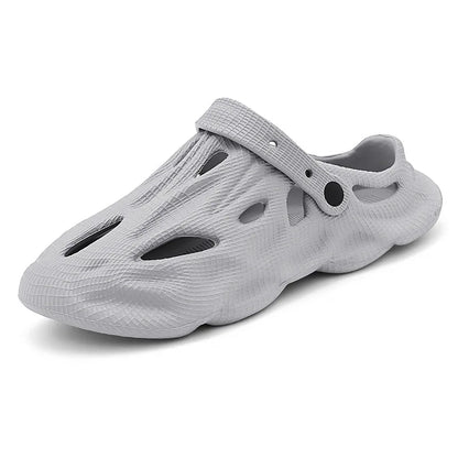 Hollow-Hole EVA Clog Sandals – Black, Khaki, Pink, Grey & White | EU 35–45