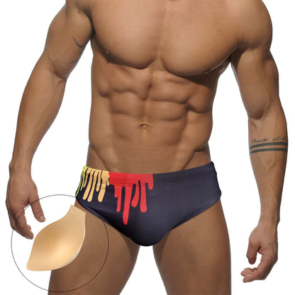 Splash Swimbrief – Black & Blue | M–2XL | Polyamide & Lycra