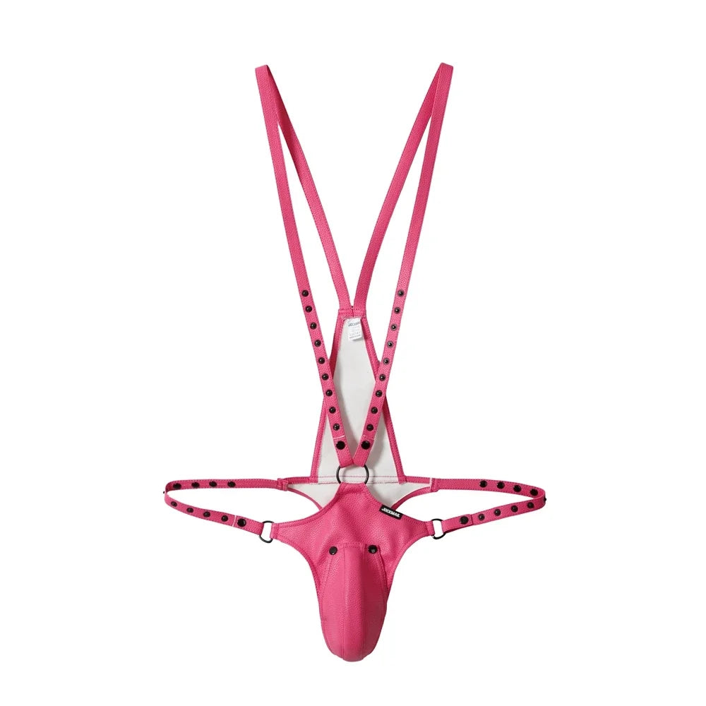 Jockstrap Body Harness – 7 Colours | One Size | Faux Leather & Mesh