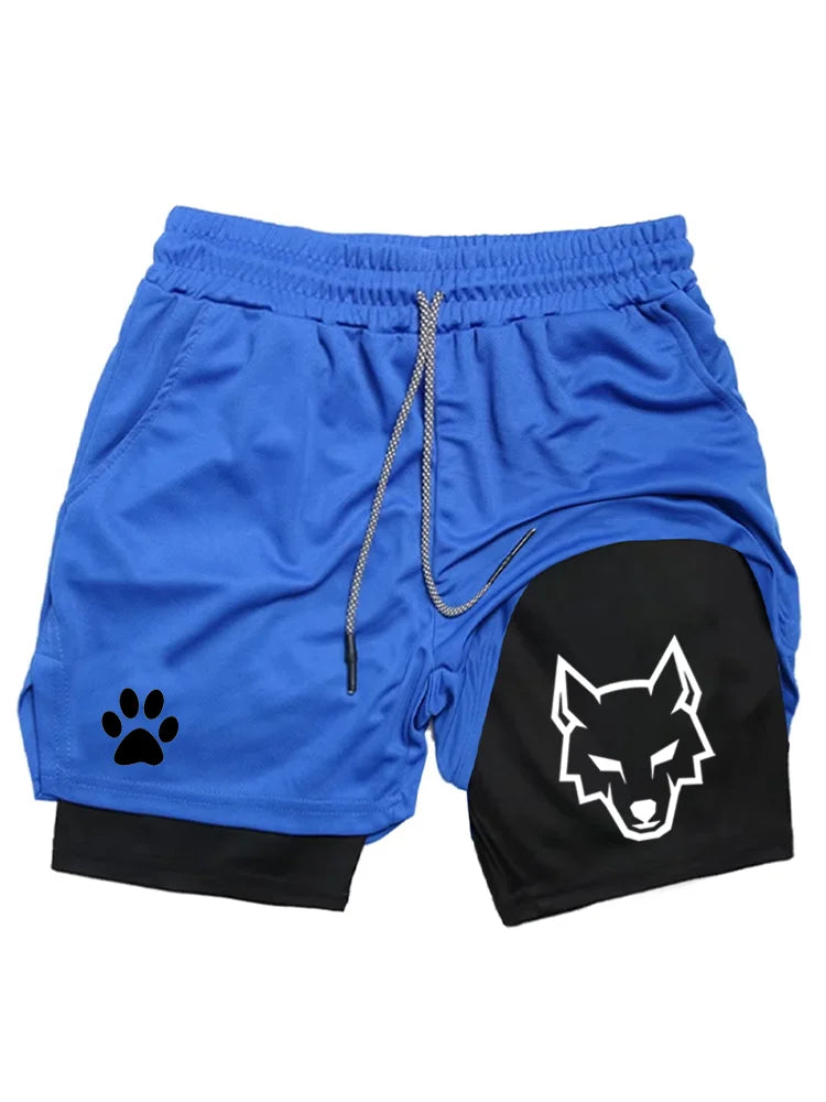 2-in-1 Sports Gym Shorts – 6 Colours | M–3XL | Polyester