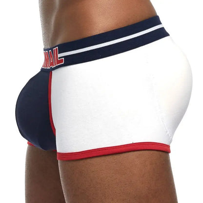 Push-Up Boxer Brief – Removable Sponge Cups | 5 Colours | M–2XL | Cotton