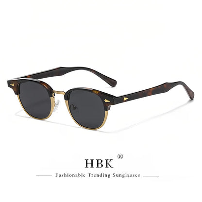 Semi-Frameless Round Sunglasses – 5 Colours | One Size | Metal & Plastic