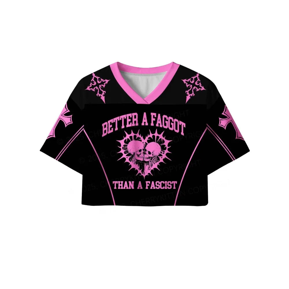 3D Print Mesh Crop Top – Better a Faggot | S–4XL | 100% Polyester