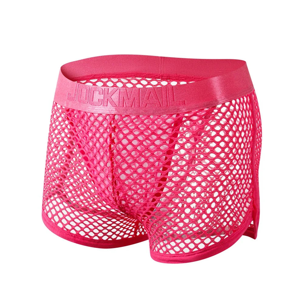 Mesh Low-Waist Boxer Jockstrap – 4 Colours | M–XL | Nylon & Elastane