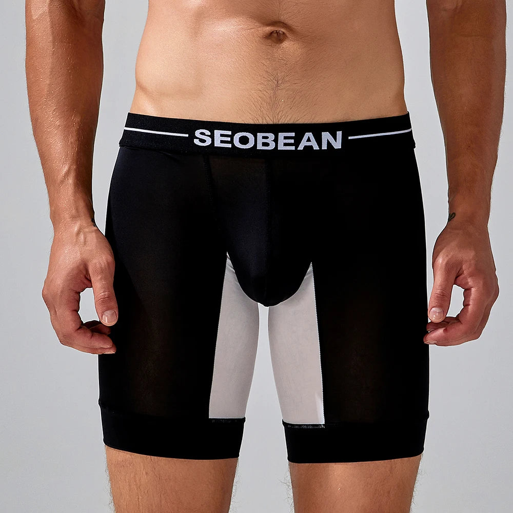 Long Boxer Brief – 4 Colours | M–2XL | Polyester & Lycra