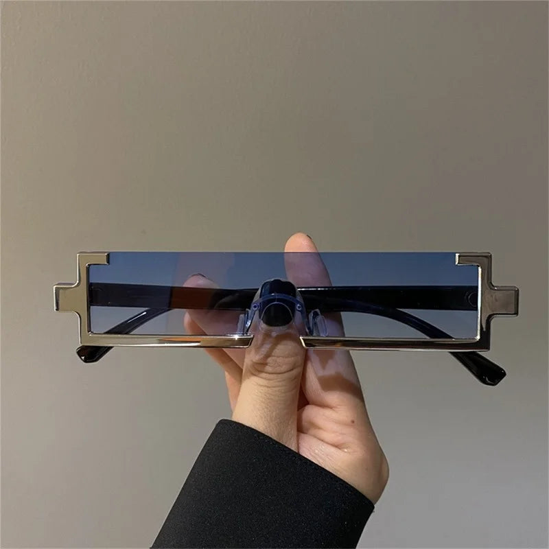 Rimless Rectangle Sunglasses – 5 Lens Colours | One Size | UV400