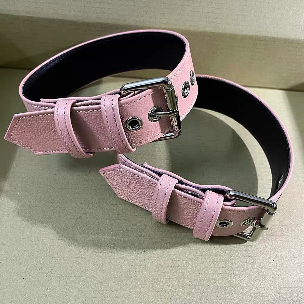 Chest Harness with Armband – 2 Colours | S–2XL | Genuine Leather & Metal