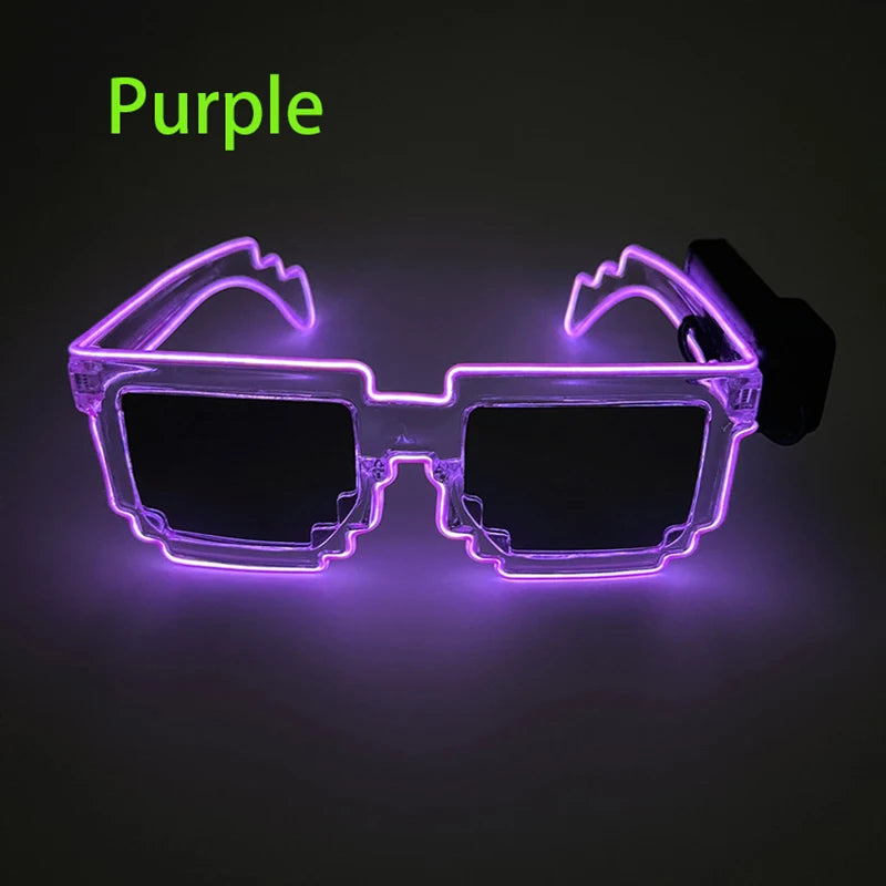 LED Light-Up Party Glasses – 9 Colours | One Size | Plastic