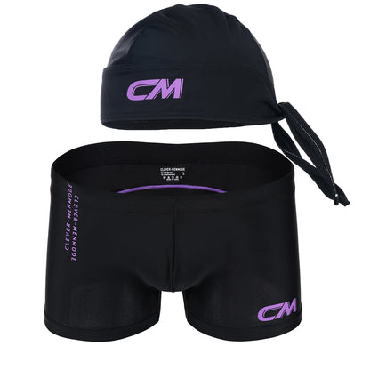 Swim Boxer & Pirate Cap Set – 5 Colours | M–3XL | Nylon & Spandex
