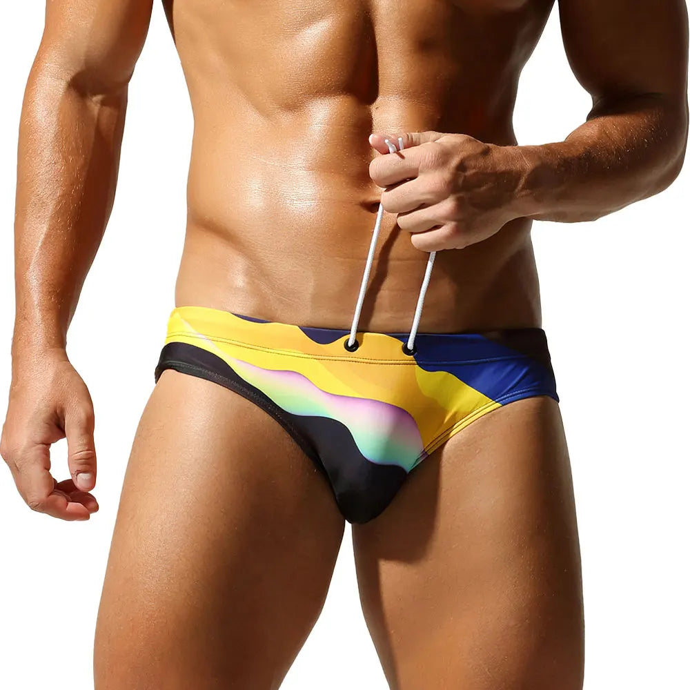 Camouflage Swim Brief – 4 Colours | M–2XL | Polyester & Spandex