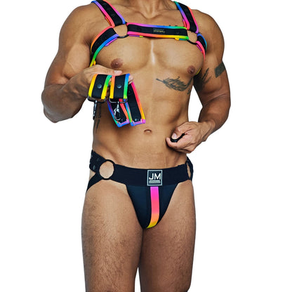 Neoprene Harness & Jockstrap Set – 7 Colour Combos | One Size | DIY Mix & Match