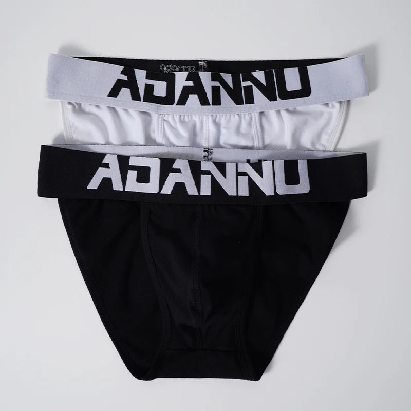 Men's Brief – Black & White | M–2XL | Cotton & Lycra