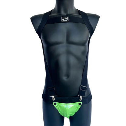 Harness & Jockstrap Set with Removable Pouch – 8 Colours | M–XL | Nylon & Elastane