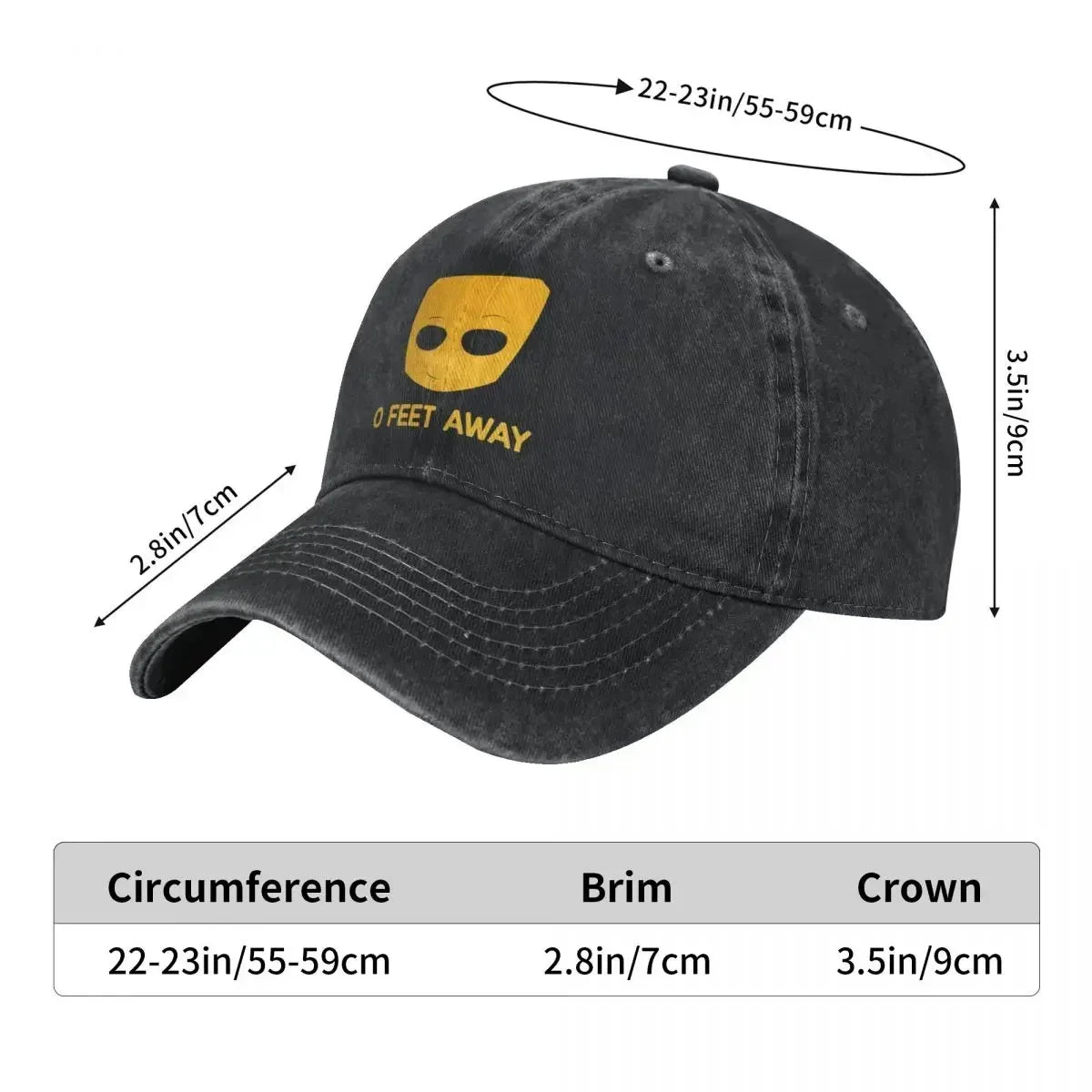 "0 Feet Away" Snapback Cap – 6 Colours | One Size | Polyester