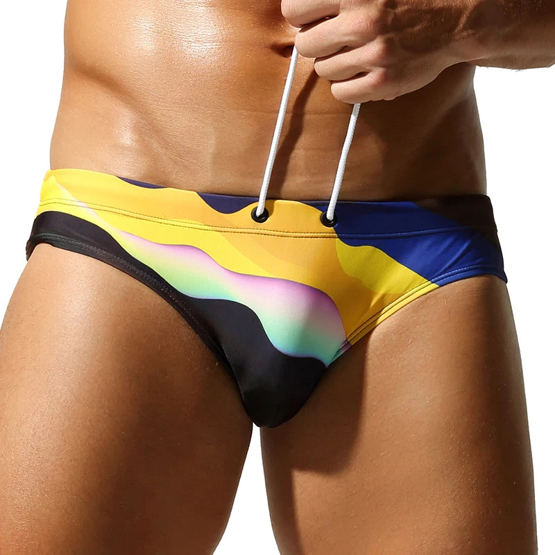 Camouflage Swim Brief – 4 Colours | M–2XL | Polyester & Spandex