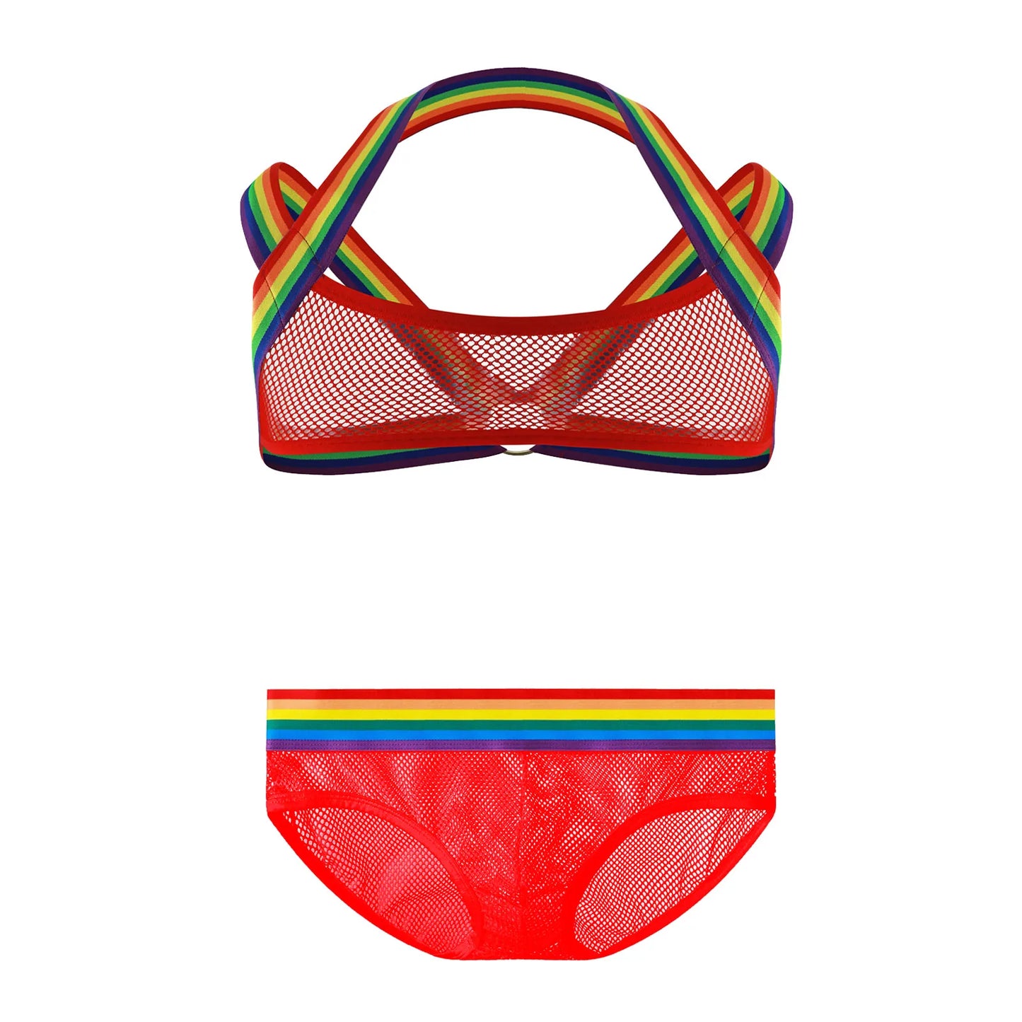 Clever-Men Harness & Fishnet Briefs Set | 4 Colours | M–4XL