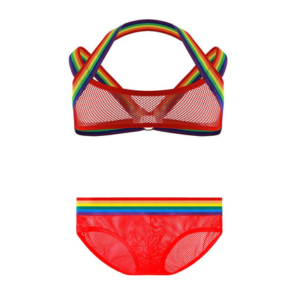 Clever-Men Harness & Fishnet Briefs Set | 4 Colours | M–4XL