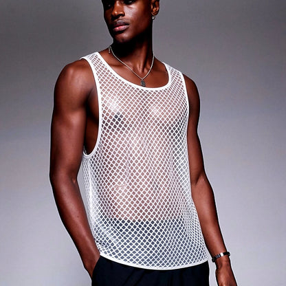 Mesh Tank Top – 4 Colours | M–XL | Nylon & Elastane
