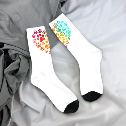 Pride Graphic Crew Socks – White | One Size | Polyester