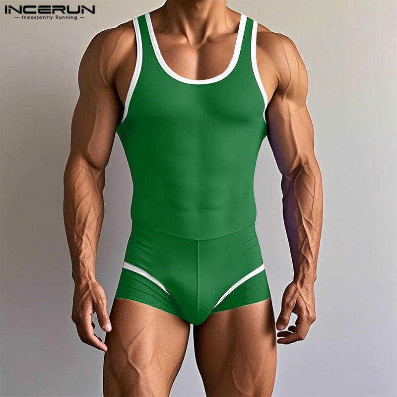 Incerun Bodysuit met Mooie Accenten