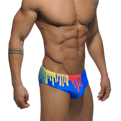 Splash Swimbrief – Black & Blue | M–2XL | Polyamide & Lycra