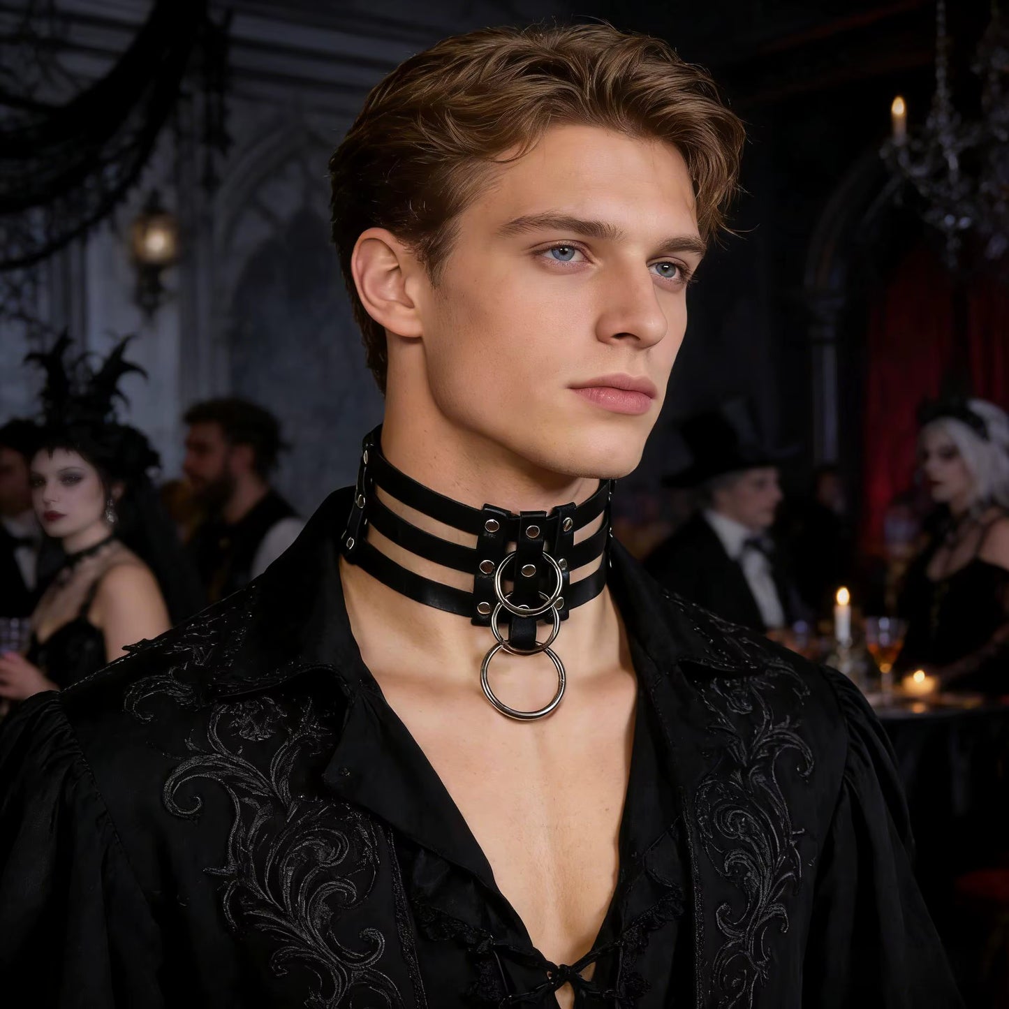 Kunstleren Halsband