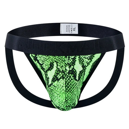 Snakeskin & Leopard Print Jockstrap – 4 Colours | M–2XL | Polyester & Mesh
