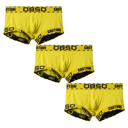 Caution Boxershort 3-Pack – 4 Colours | M–2XL | Cotton
