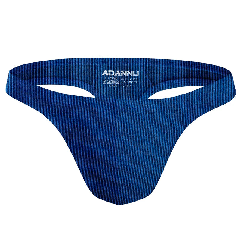 Men's Embossed Jockstrap G-String – Breathable Sexy Underwear with 3D Sculpted Pocket | M–XXL