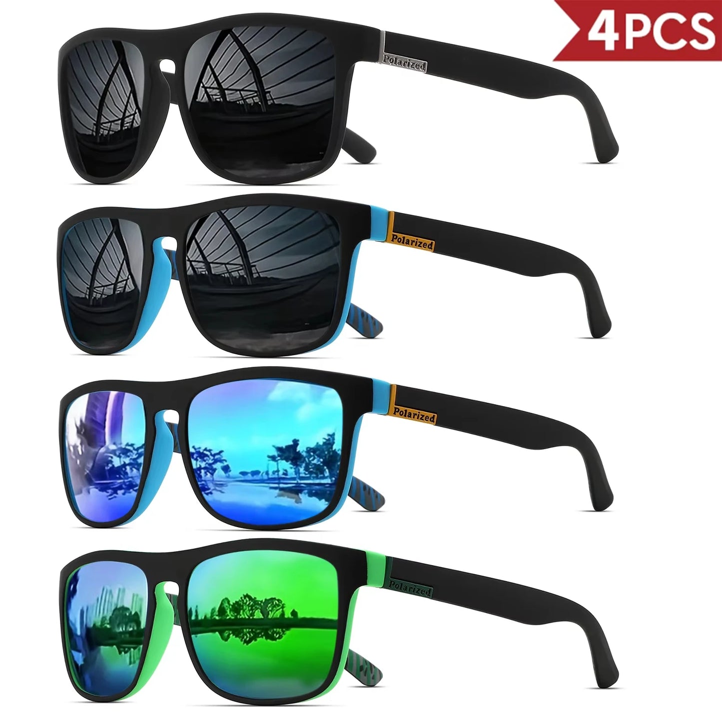 Polarised Square Sports Sunglasses – 7 Styles | UV400 | CE Certified