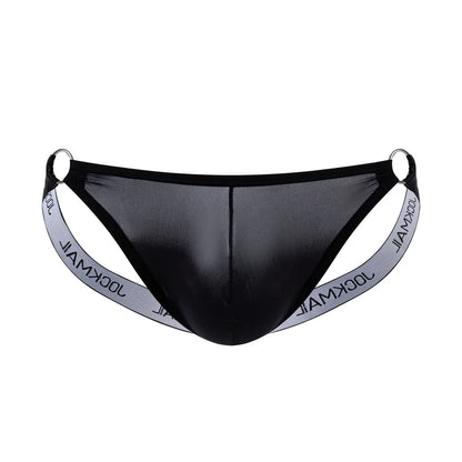Ice Silk T-Back Jockstrap with Leg Straps – 5 Colours | M–XL | Polyamide & Elastane