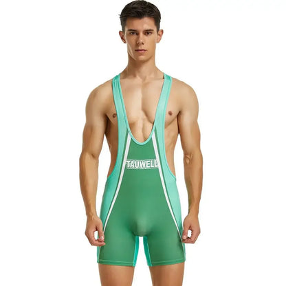 Multi-Colour Wrestling Suit – Blue/Sky Blue & Green/Light Green | M–2XL | Polyester & Lycra