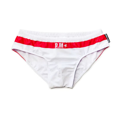 Letter Print Swimbrief – 3 Colours | M–2XL | Polyester & Elastane