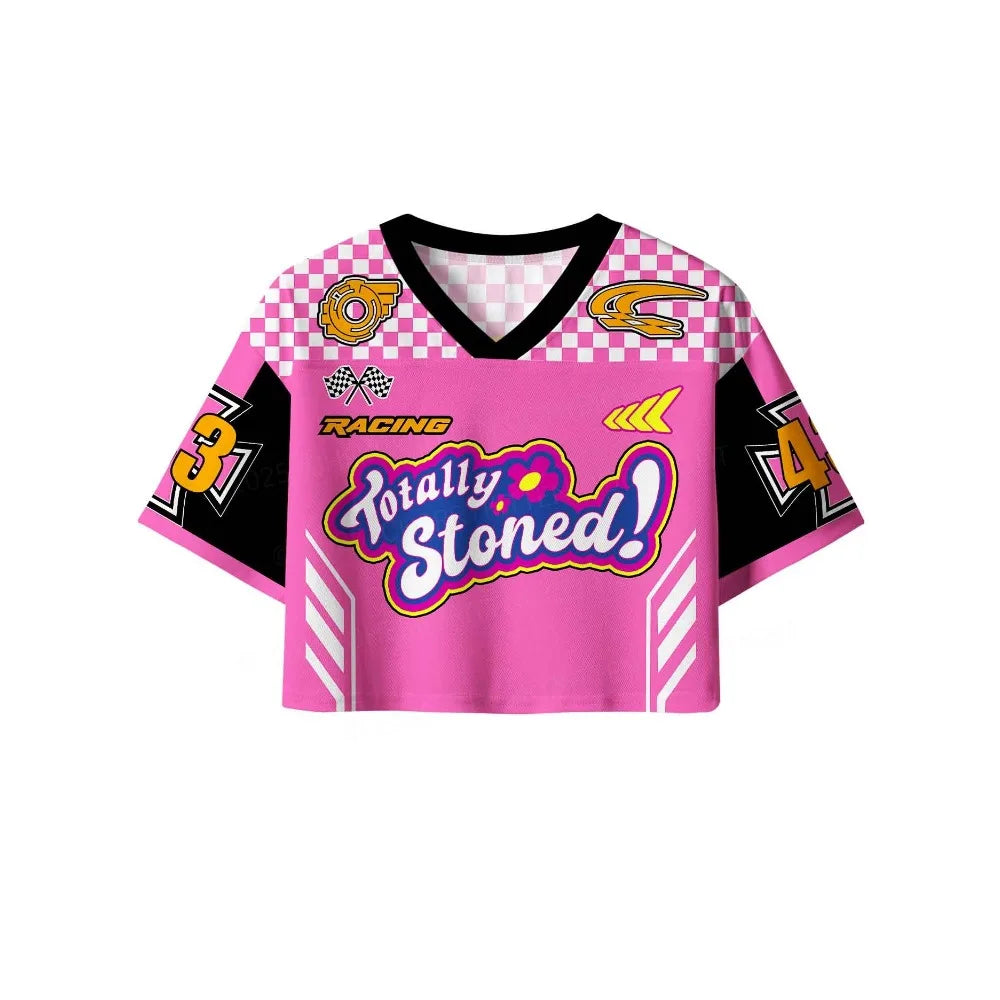 3D Print Mesh Crop Top – Totally Stoned | S–4XL | 100% Polyester