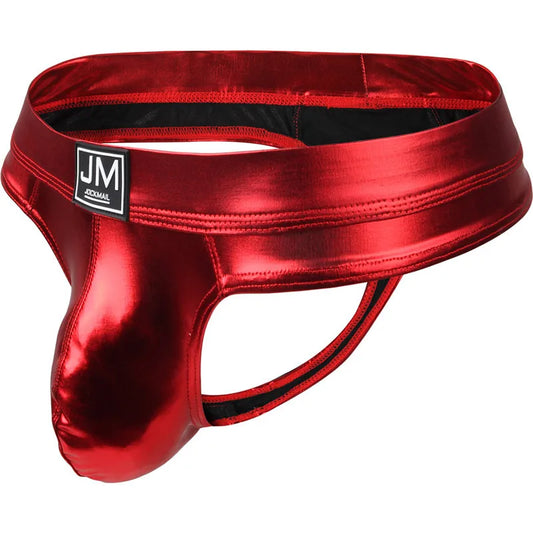 PU Leather U-Pouch Brief – 5 Colours | M–XL | Polyamide & Elastane