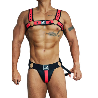 Neoprene Harness & Jockstrap Set – 7 Colours | One Size | Neoprene & Elastane