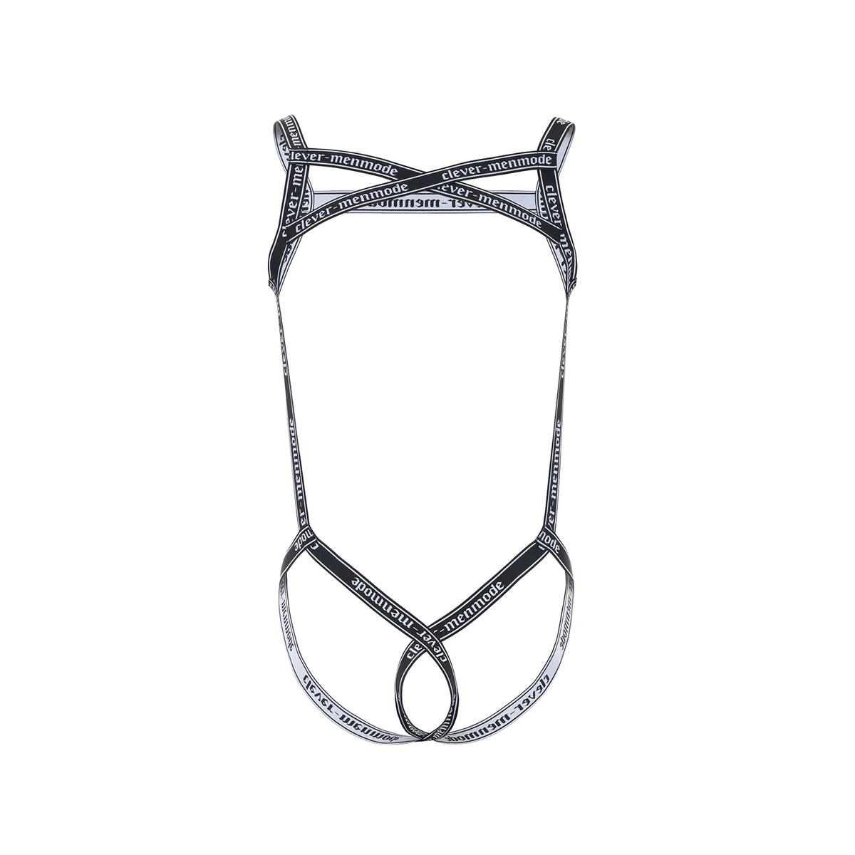 Letter Print Body Harness Bodysuit – Black | One Size | 87% Polyamide & Spandex