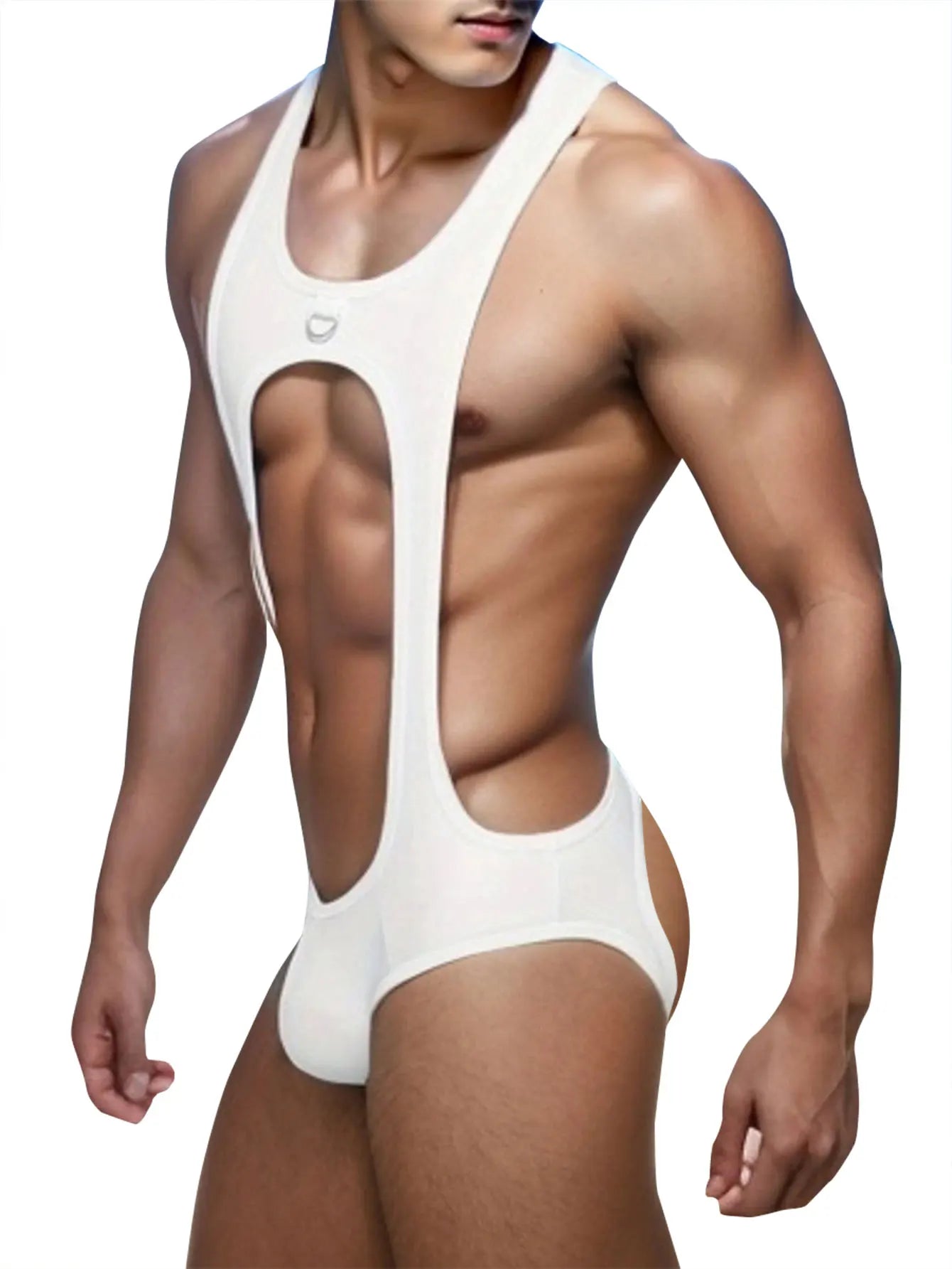 Gymnastics Bodysuit – Black, White, Yellow & Green | M–2XL | Nylon & Lycra