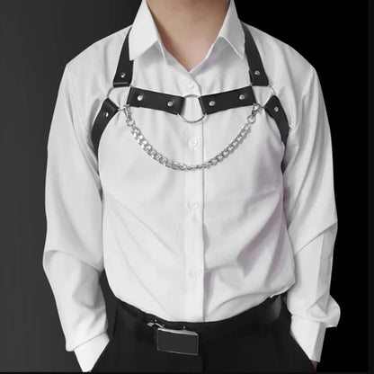 Handmade Body Harness with Chest Chain – Unique Handcrafted Accessory | One Size