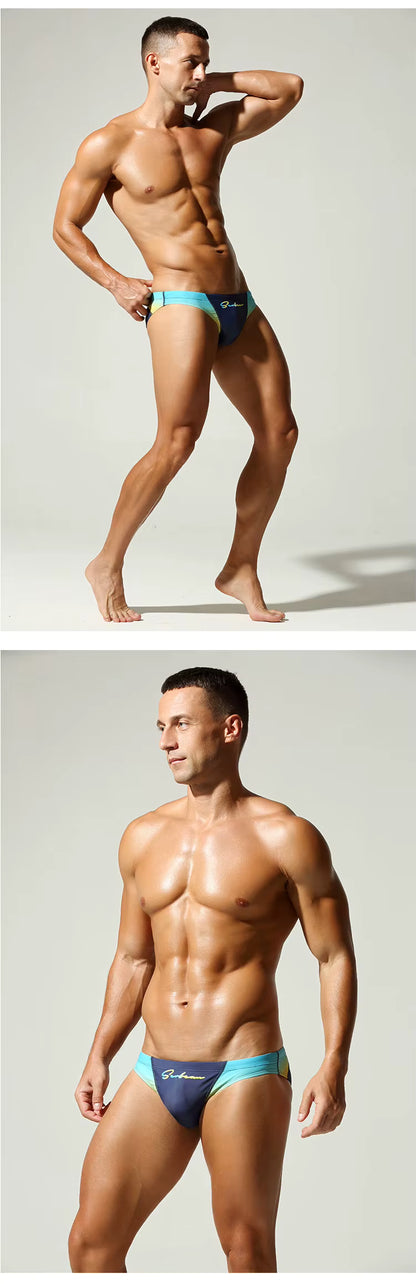 Gradient Swim Brief – 4 Colours | M–2XL | Polyester & Spandex
