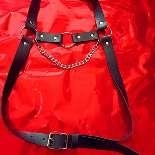 Handmade Body Harness with Chest Chain – Unique Handcrafted Accessory | One Size